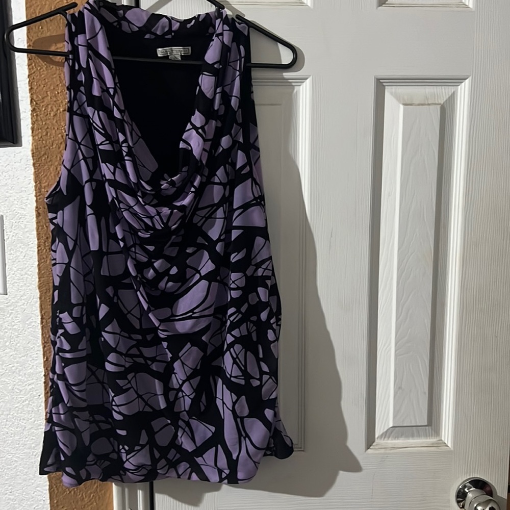 Purple and black butterfly wing design top
